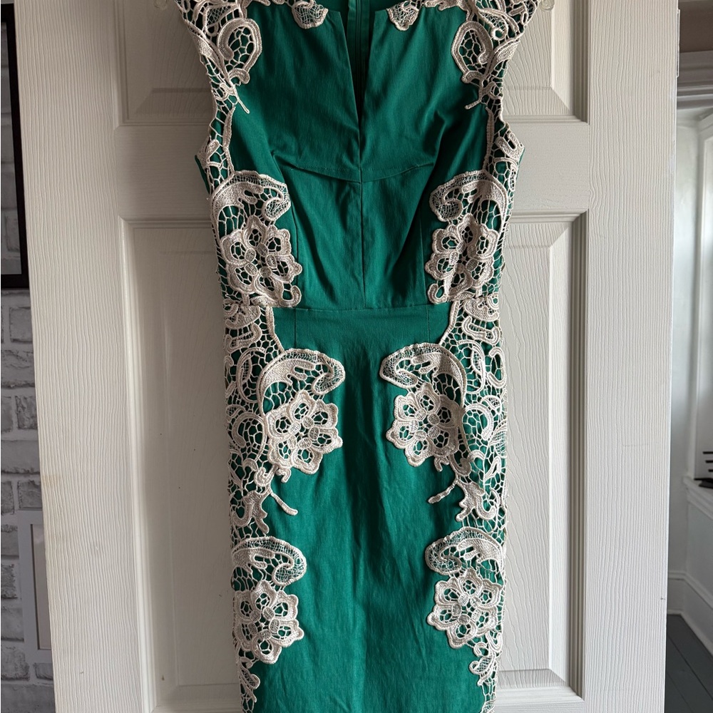 Elegant Green Lace Dress
